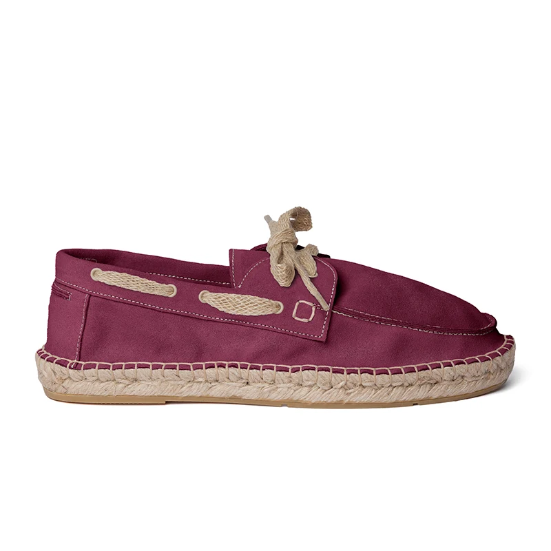 Men's boat shoe espadrilles - Cardinal suede leather