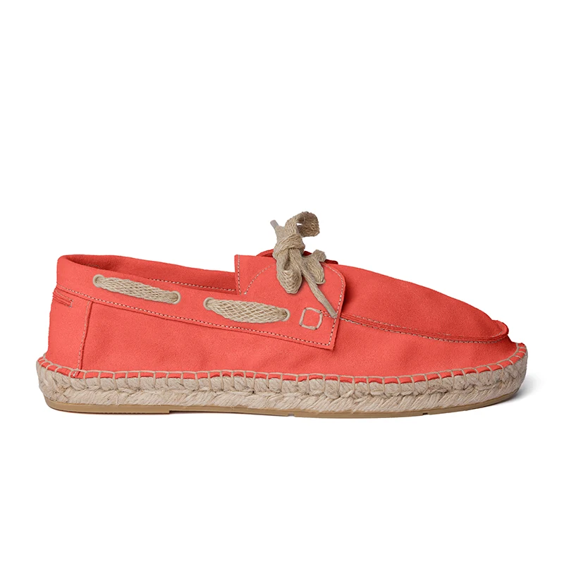 Men's boat shoe espadrilles - Parrot suede leather