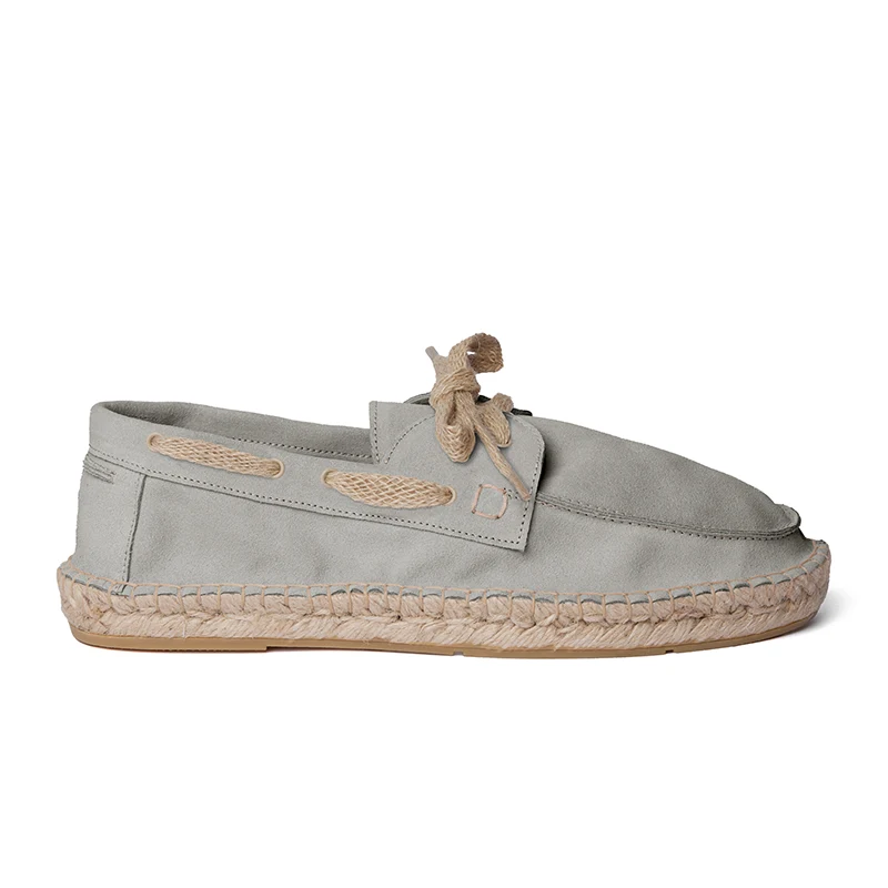 Men's boat shoe espadrilles - Plume suede leather