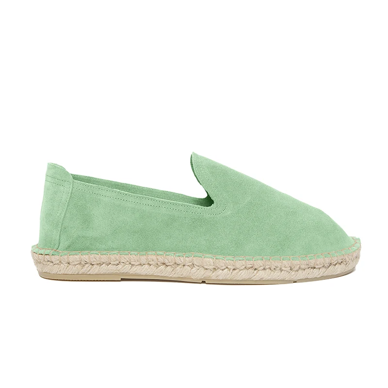 Men's classic loafers espadrilles - Aventurine suede leather
