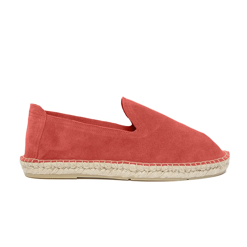 Men's classic loafers espadrilles - Parrot suede leather