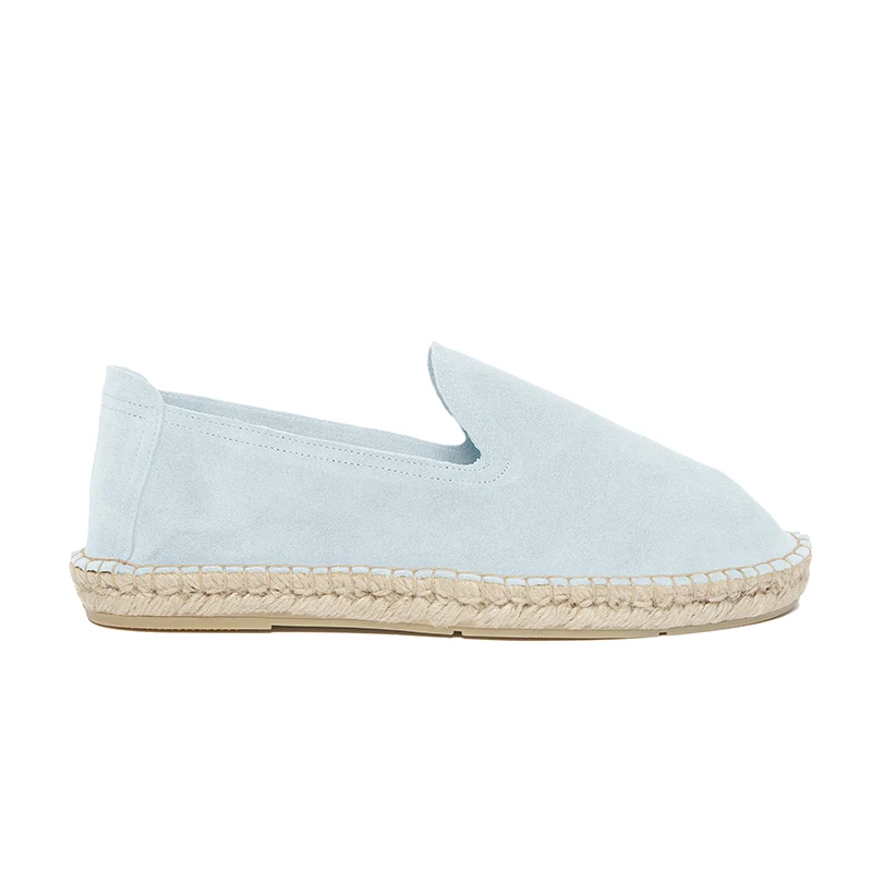 Men's classic loafers espadrilles - Pastel suede leather