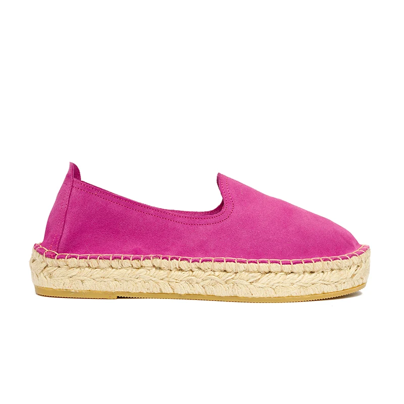 Woman's classic loafer espadrilles - Mirabilis suede leather