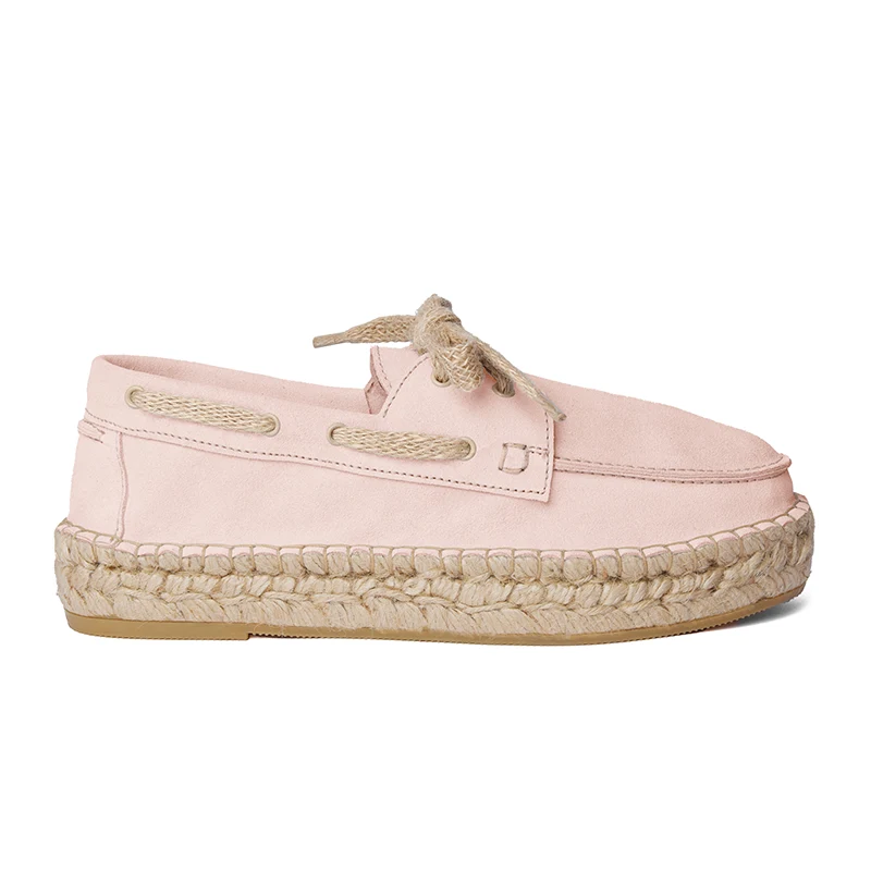 Women's boat shoe espadrilles - Lotus suede leather