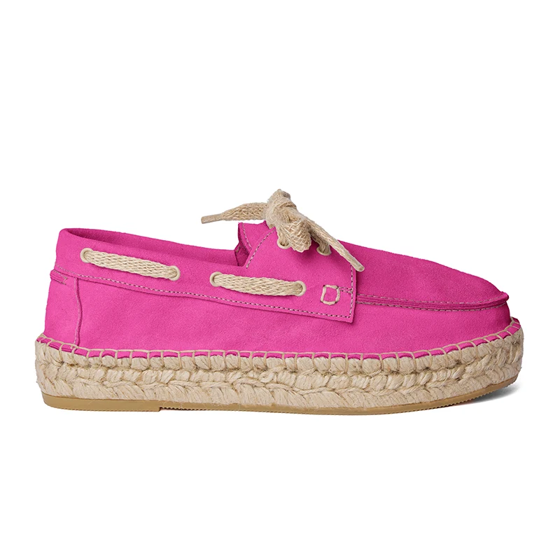 Women's boat shoe espadrilles - Mirabilis suede leather