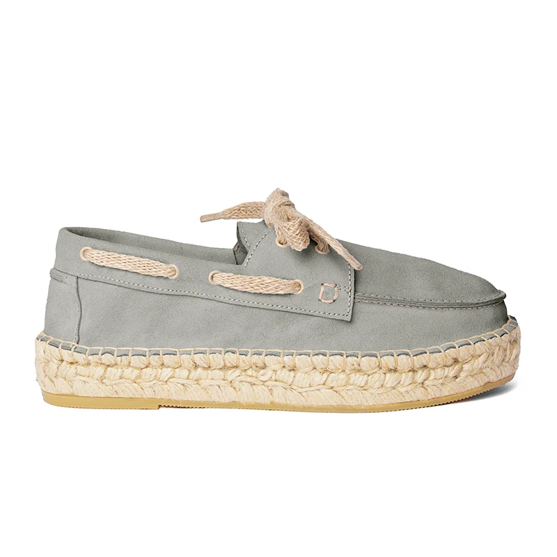 Women's boat shoe espadrilles - Plume suede leather