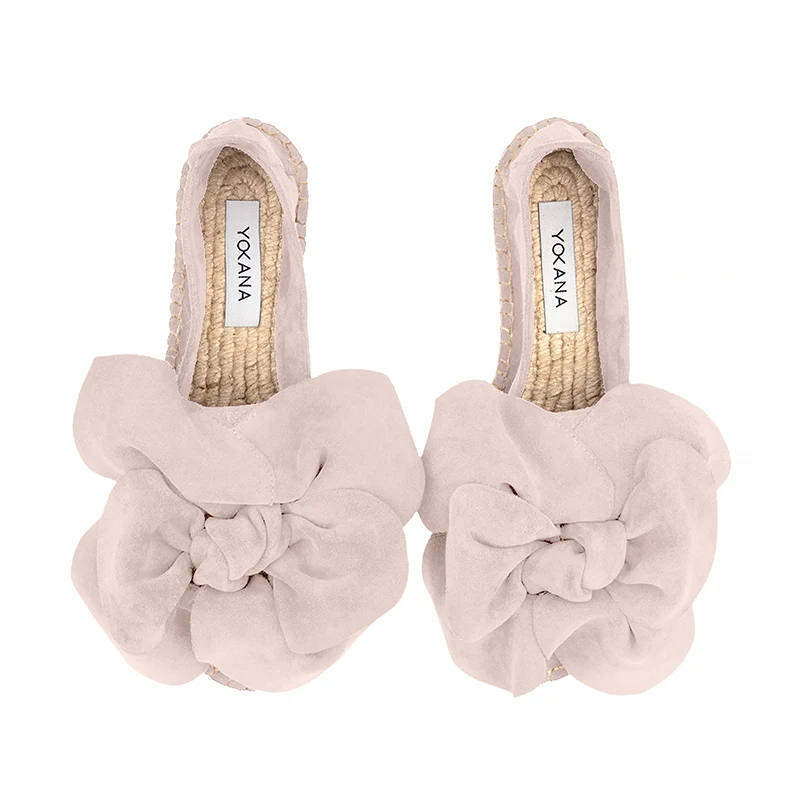 Yokana's Flower espadrilles - Lotus suede leather